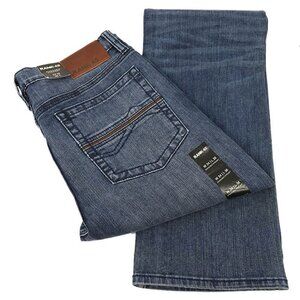 Rank 45 Mens Blue Stackable Straight Stretch Denim Jeans 34 36